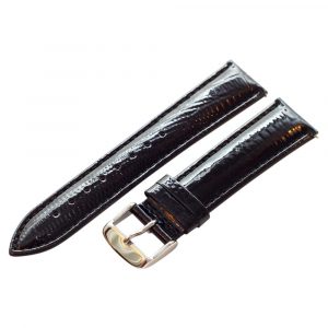 Black Lizard Leather Watch Bands