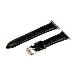 Black Croco Leather Bands for Apple Watch<sup>®</sup>