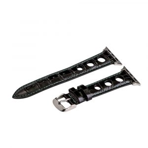 Black & Green 3-hole Croco Rally Bands for Apple Watch<sup>®</sup>