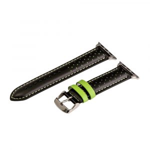 Black & Green Smooth Perforated Rally Bands for Apple Watch<sup>®</sup>