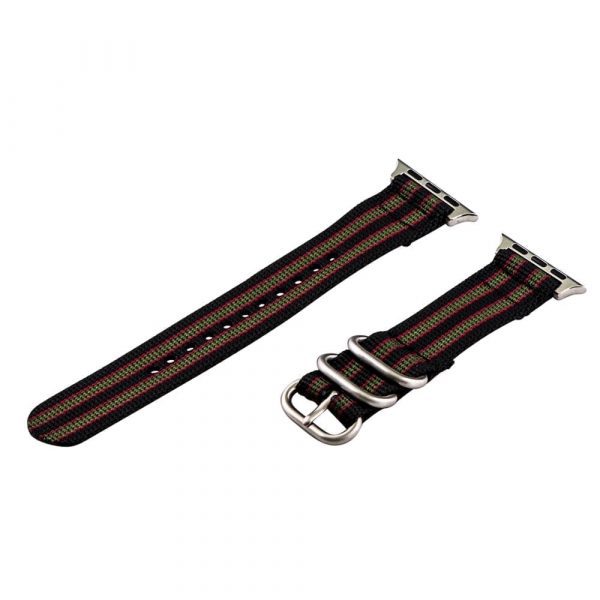 Black/Green/Red 2-piece Heavy Ballistic Bands for Apple Watch<sup>®</sup>