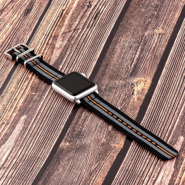 Black/Grey/Orange 2-Piece Classic Ballistic Bands for Apple Watch<sup>®</sup> - Image 2