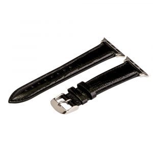 Black Lizard Leather Bands for Apple Watch<sup>®</sup>