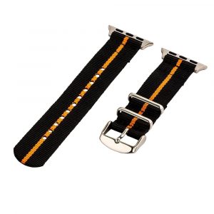 Black & Orange 2-Piece Classic Ballistic Bands for Apple Watch<sup>®</sup>