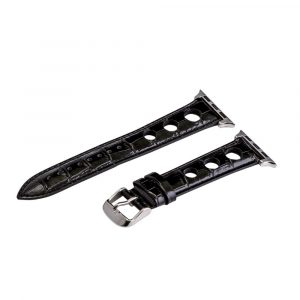Black 3-hole Croco Rally Bands for Apple Watch<sup>®</sup>