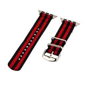 Black & Red 2-Piece Classic Ballistic Bands for Apple Watch<sup>®</sup>