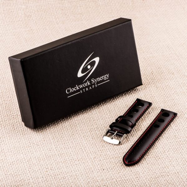 Black & Red 3-hole Smooth Rally Bands - Image 8