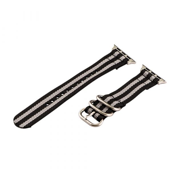 Black & Silver 2-Piece Heavy Ballistic Bands for Apple Watch<sup>®</sup>