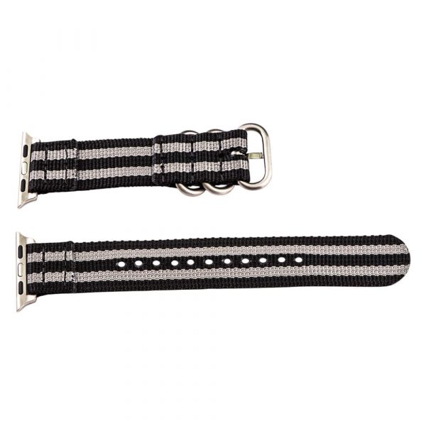 Black & Silver 2-Piece Heavy Ballistic Bands for Apple Watch<sup>®</sup> - Image 3