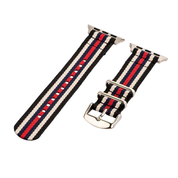 Black/Tan/Navy/Red 2-Piece Classic Ballistic Bands for Apple Watch<sup>®</sup>