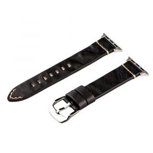 Black Vintage Leather Bands for Apple Watch<sup>®</sup> (Dapper)