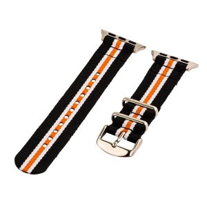 Black/White/Orange 2-Piece Classic Ballistic Bands for Apple Watch<sup>®</sup>
