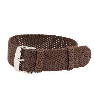 Brown Perlon Watch Strap