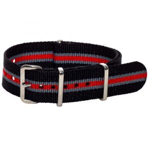 Black/Grey/Red Classic Ballistic Strap