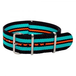 Black/Turquoise/Orange Classic Ballistic Strap