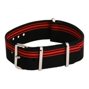 Racing Black & Red Classic Ballistic Strap