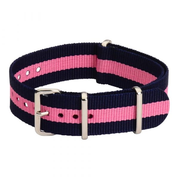 Navy & Pink Classic Ballistic Strap