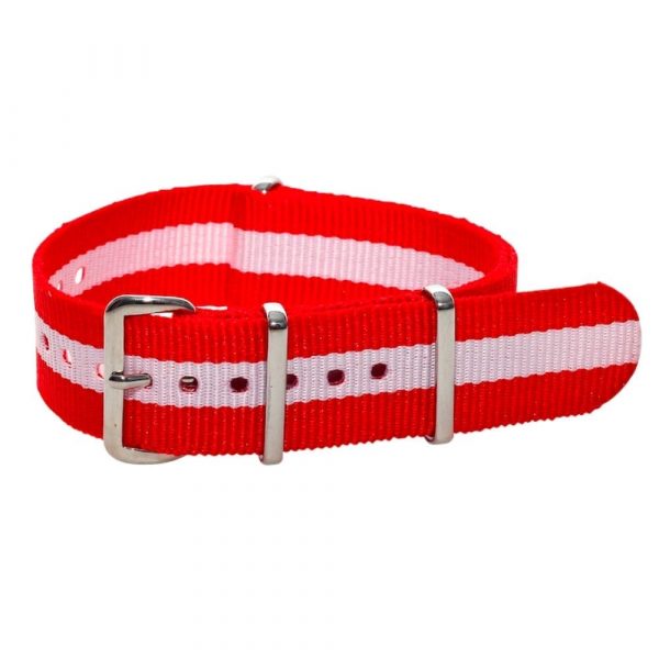 Red & White Classic Ballistic Strap