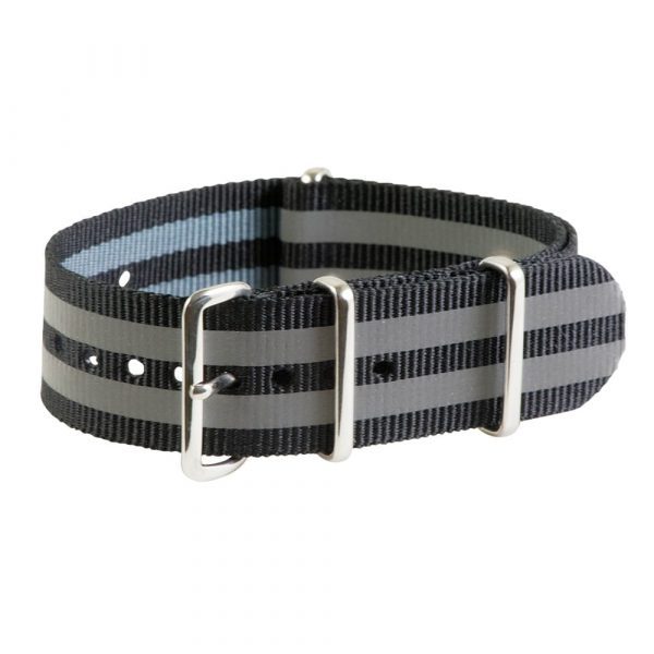 Silver & Black Classic Ballistic Strap (reflective)