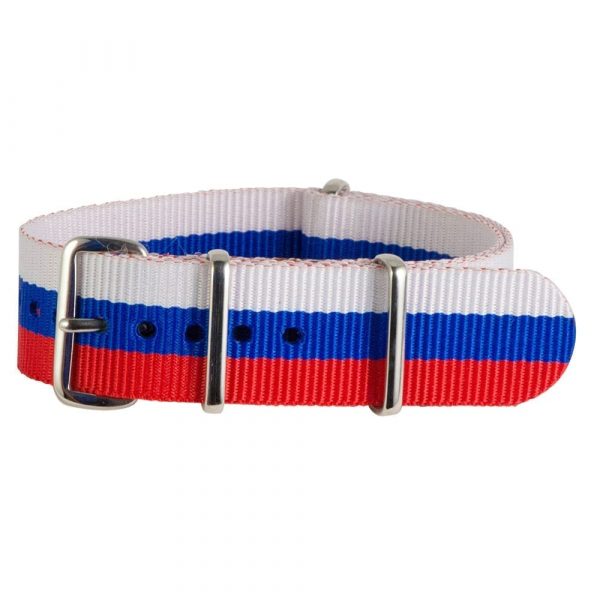 White/Blue/Red Classic Ballistic Strap