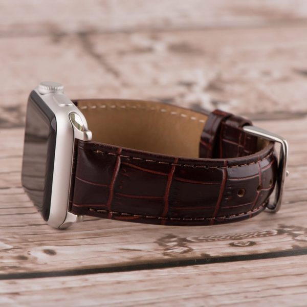 Brown Croco Leather Bands for Apple Watch