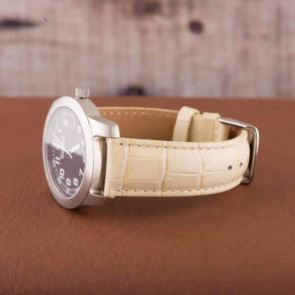 Khaki Croco Leather Watch Bands - Image 3