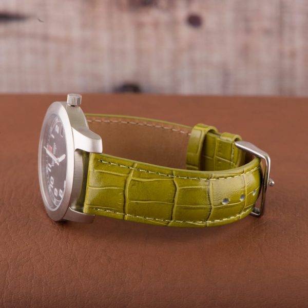 Olive Green Croco Leather Watch Bands - Image 3