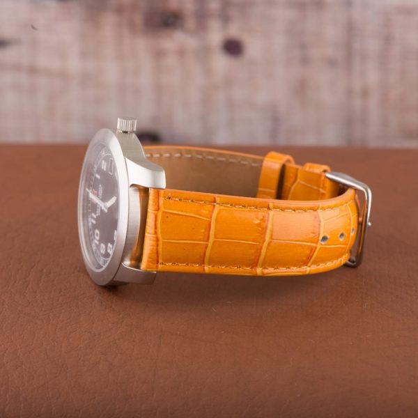 Orange Croco Leather Watch Bands - Image 3