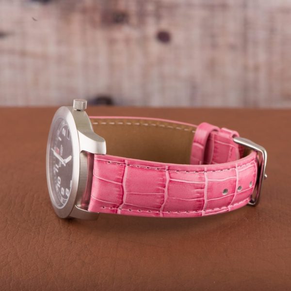 Pink Croco Leather Watch Bands - Image 3
