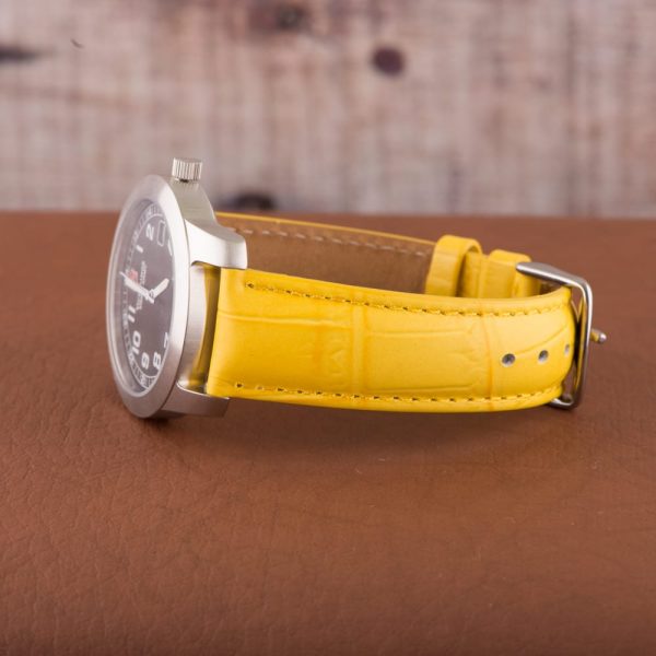 Yellow Croco Leather Watch Bands - Image 3