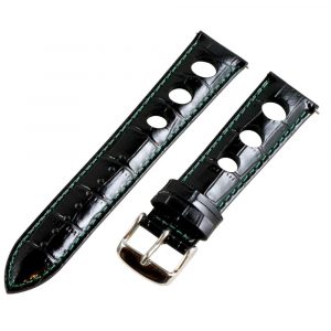 Black & Green 3-hole Croco Rally Bands