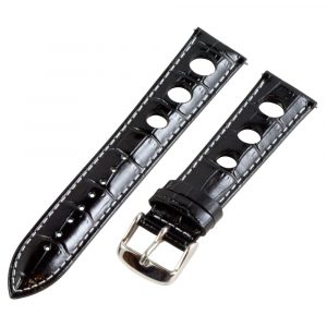 Black & White 3-hole Croco Rally Bands