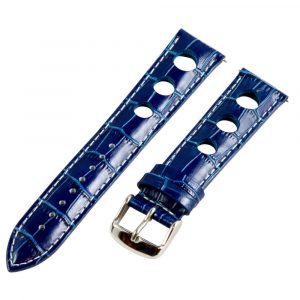 Navy & White 3-hole Croco Rally Bands