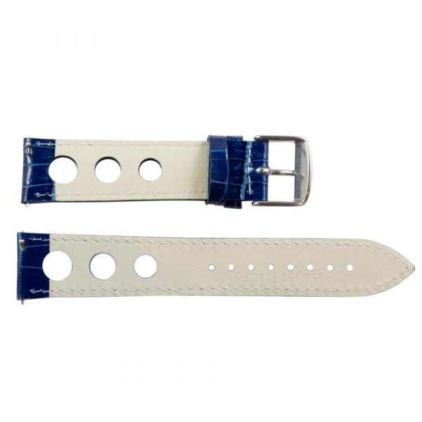 Navy & White 3-hole Croco Rally Bands - Image 3