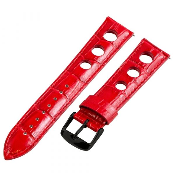 Red 3-hole Croco Rally Bands - Image 5