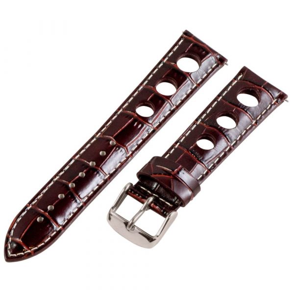 Brown & White 3-hole Croco Rally Bands - Image 4