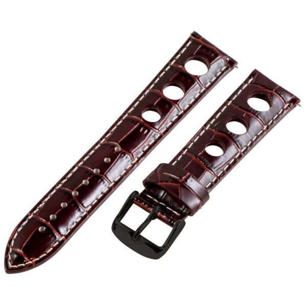 Brown & White 3-hole Croco Rally Bands - Image 5