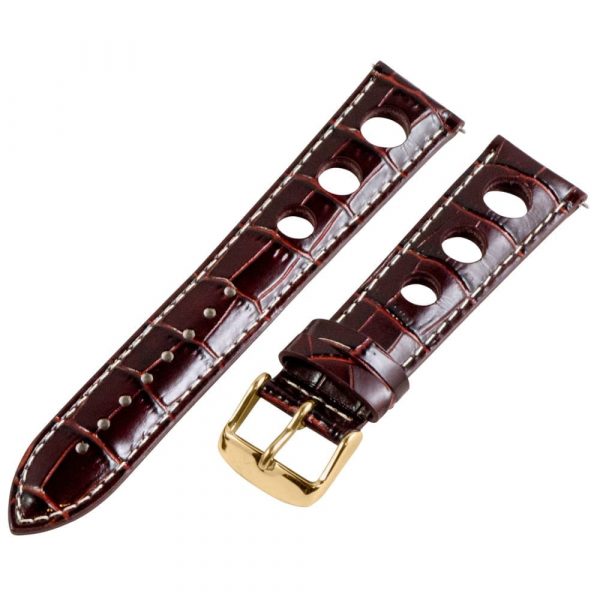 Brown & White 3-hole Croco Rally Bands - Image 7