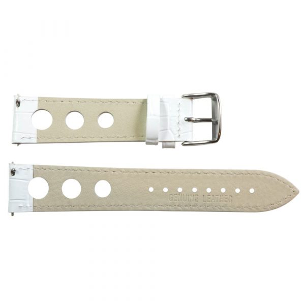 White 3-hole Croco Rally Bands - Image 3