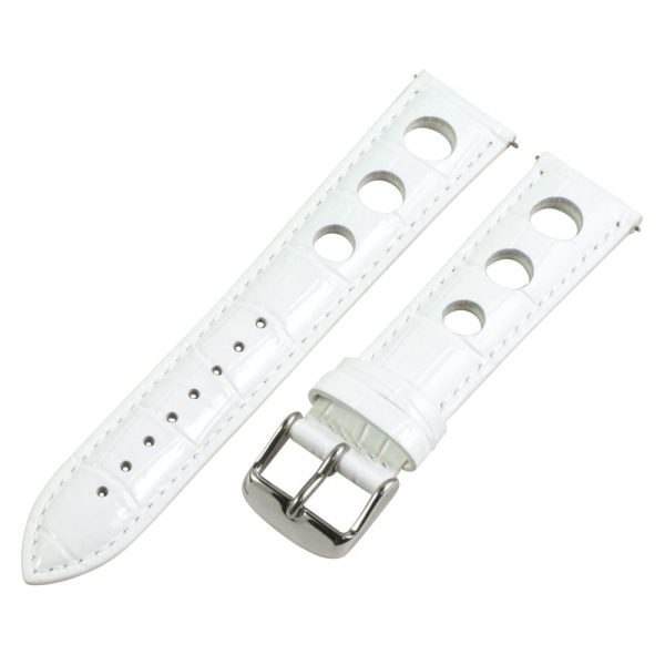 White 3-hole Croco Rally Bands - Image 4