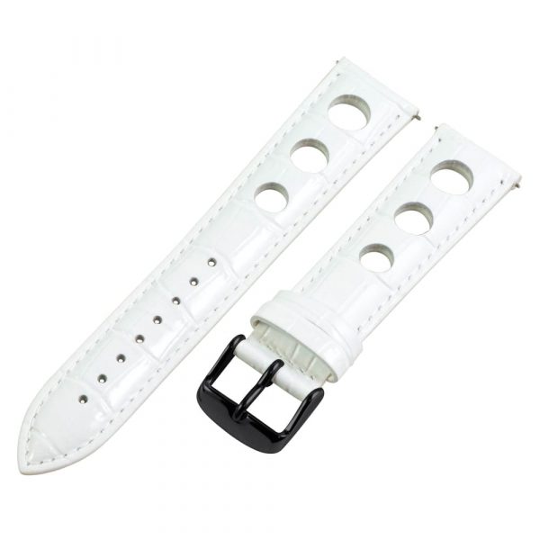 White 3-hole Croco Rally Bands - Image 5