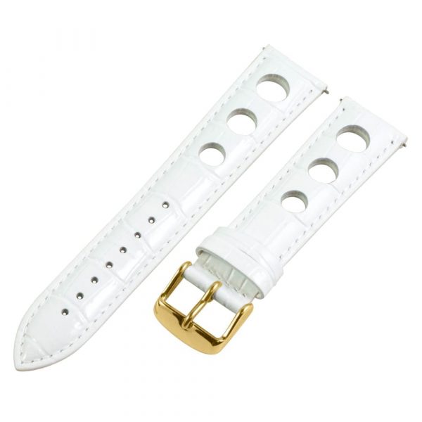 White 3-hole Croco Rally Bands - Image 7