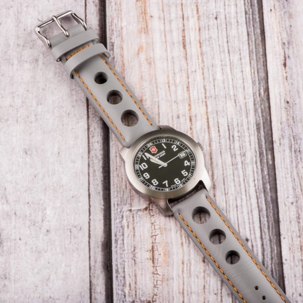 Grey & Orange 3-hole Smooth Rally Bands - Image 2