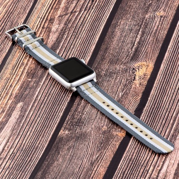Grey/White/Khaki 2-Piece Classic Ballistic Bands for Apple Watch<sup>®</sup> - Image 2