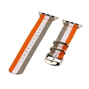 Grey/White/Orange 2-Piece Classic Ballistic Bands for Apple Watch<sup>®</sup>