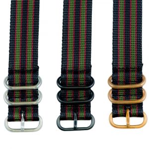 Black/Green/Red Heavy NATO Watch Strap