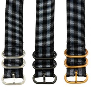 Black & Grey Heavy Ballistic Watch Strap