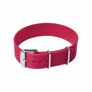 Red Silicone Nato Single Pass Watch Strap