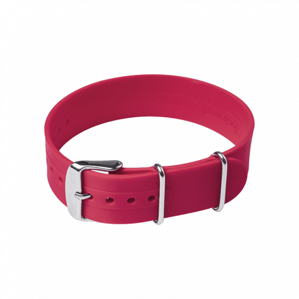 Red Silicone Nato Single Pass Watch Strap