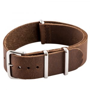 Buffalo Brown Suede Leather Ballistic Strap